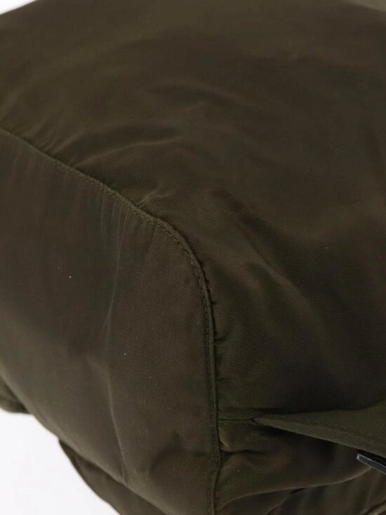 PRADA Backpack Nylon Khaki Silver